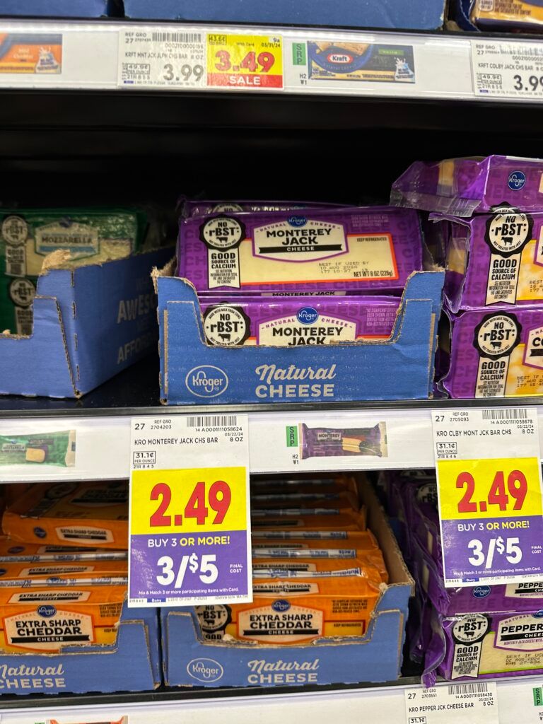 kroger cheese shelf image