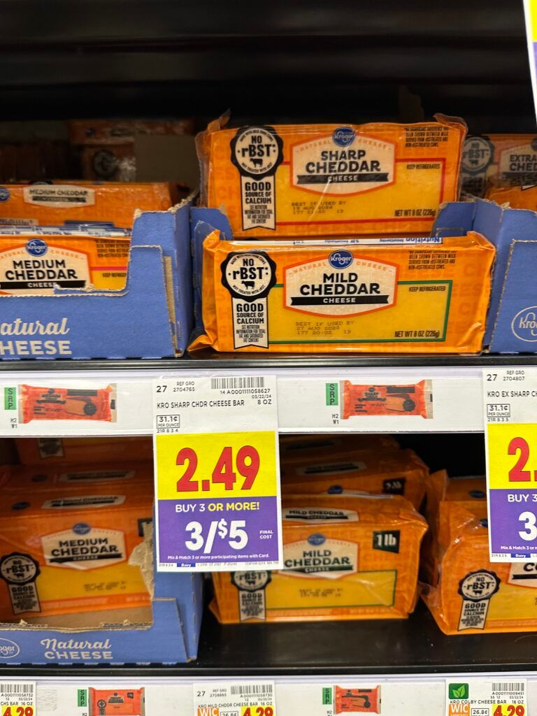 kroger cheese shelf image