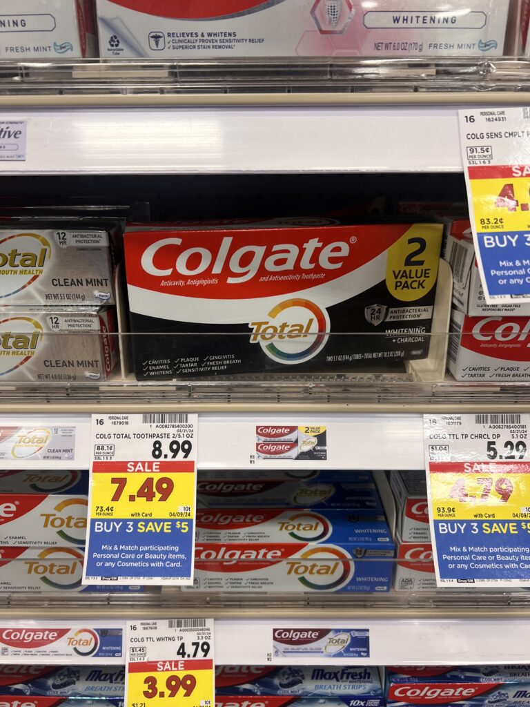 colgate toothpaste kroger shelf image