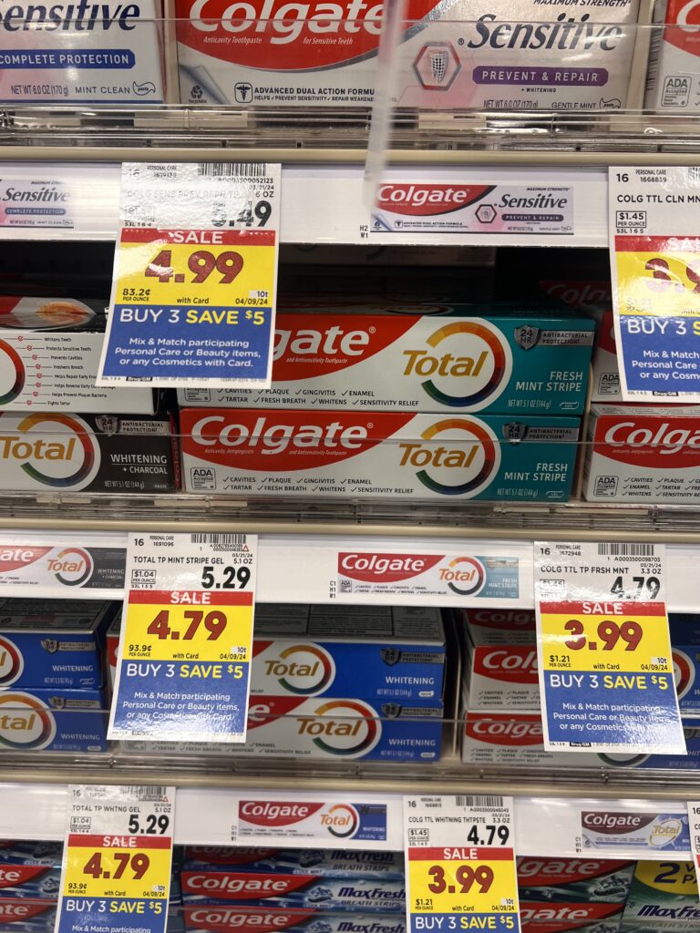 colgate toothpaste kroger shelf image