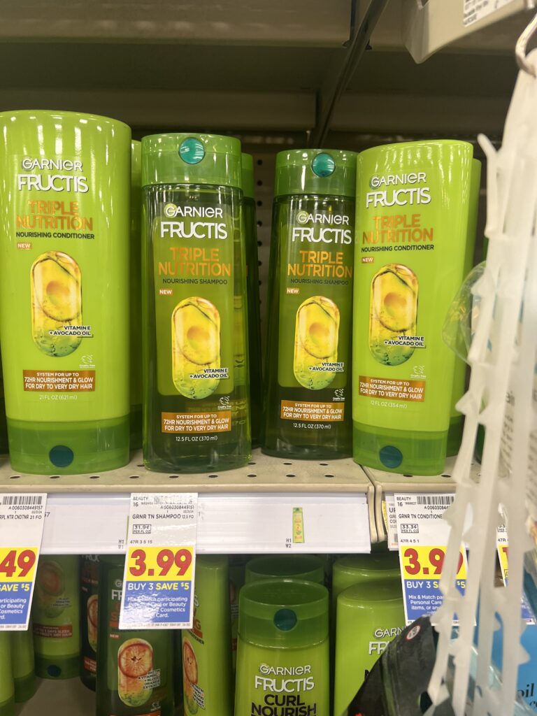 garnier fructis shampoo or conditioner kroger shelf image