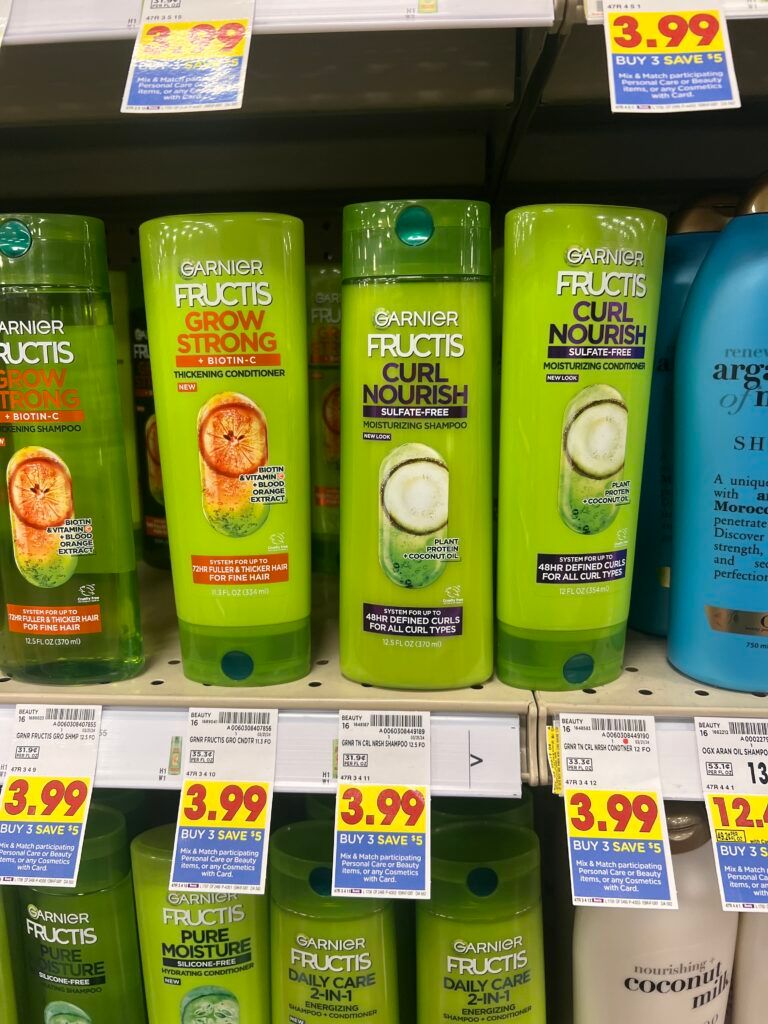 garnier fructis shampoo or conditioner kroger shelf image