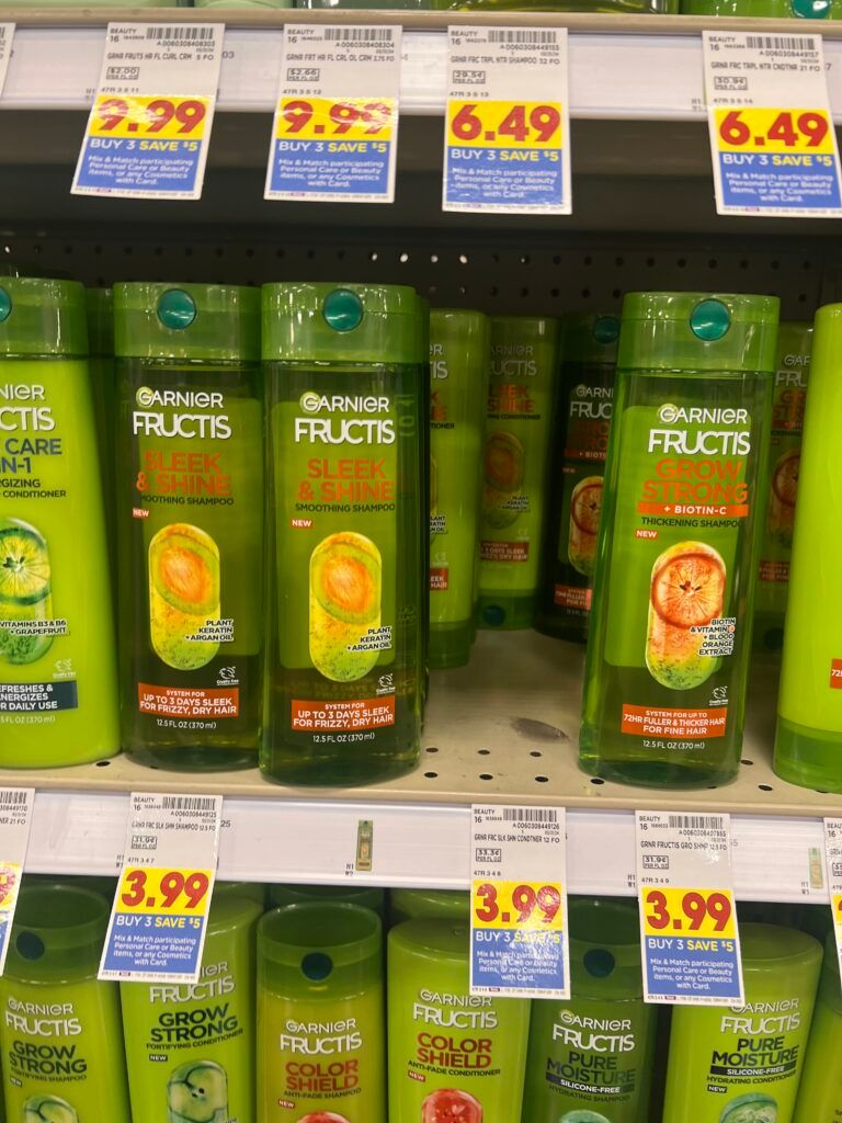 garnier fructis shampoo or conditioner kroger shelf image