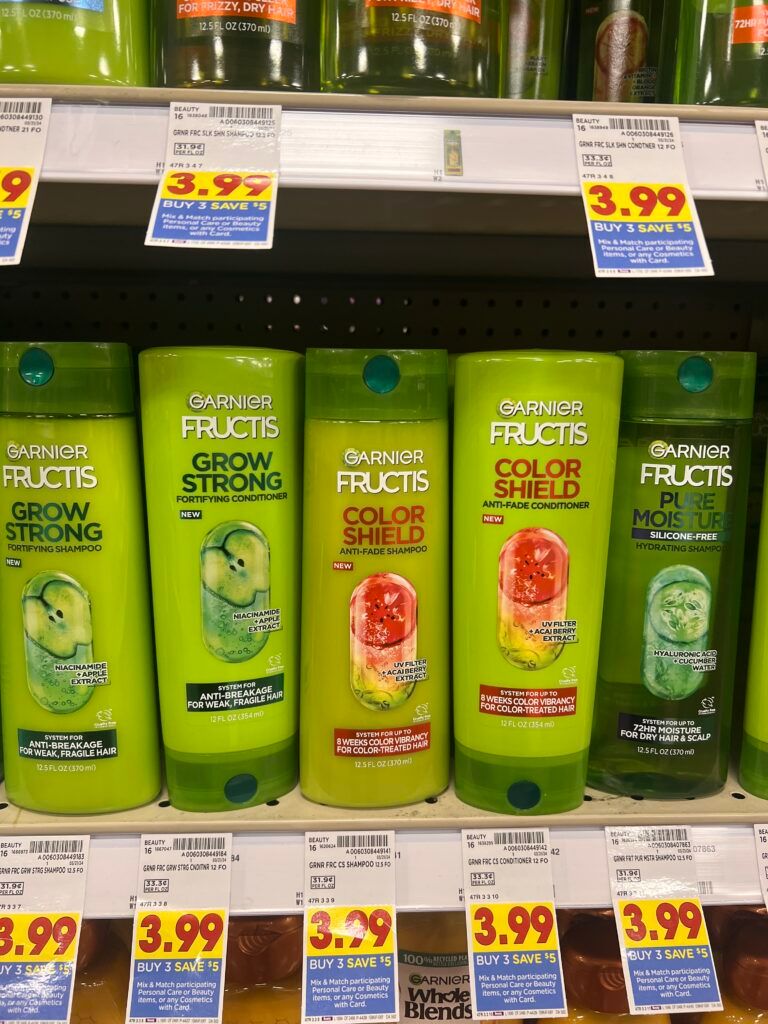 garnier fructis shampoo or conditioner kroger shelf image