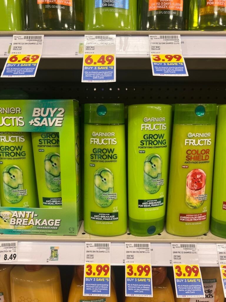garnier fructis shampoo or conditioner kroger shelf image