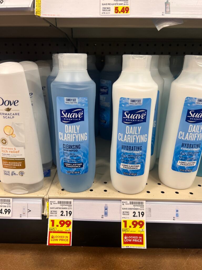 suave shampoo or conditioner kroger shelf image