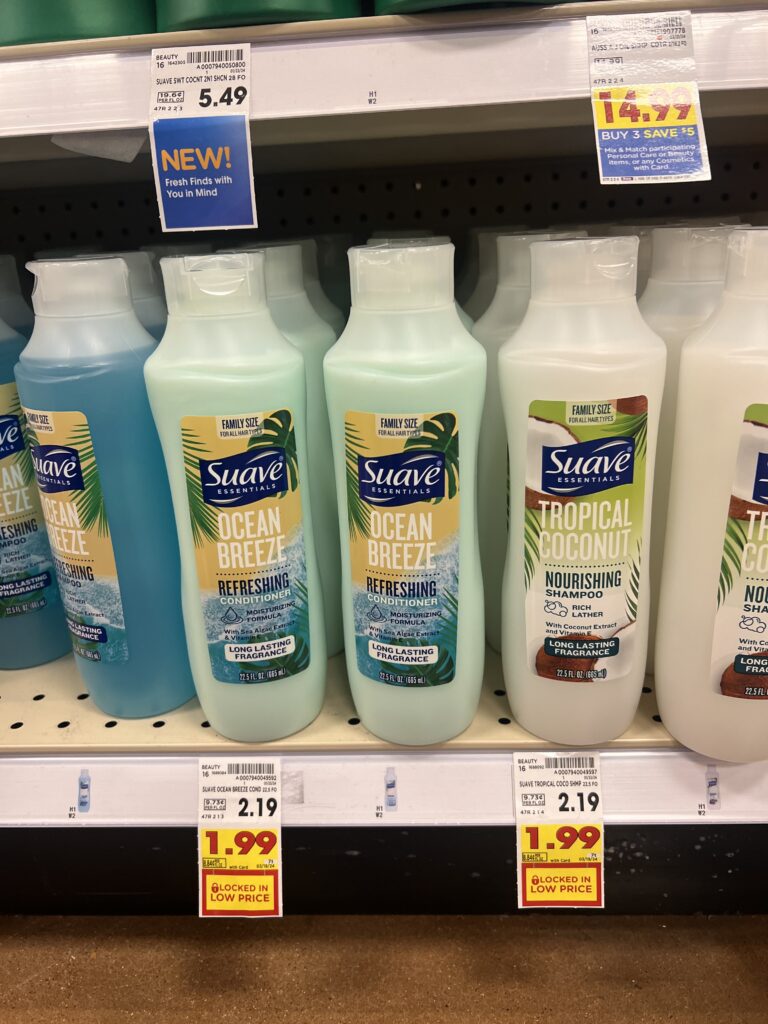 suave shampoo or conditioner kroger shelf image