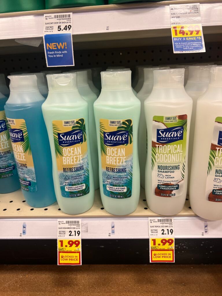 suave shampoo or conditioner kroger shelf image