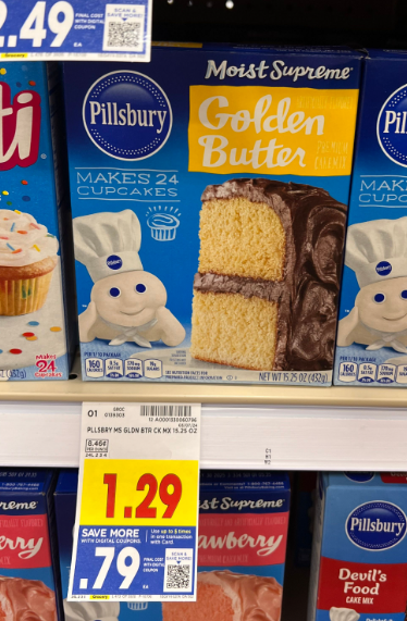 Pillsbury Cake Mix Kroger Shelf Image