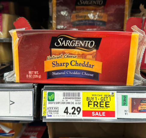 Sargento Block Cheese Kroger Shelf Image