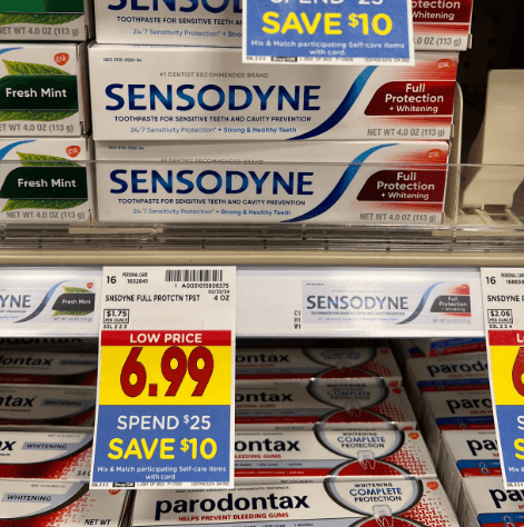 Sensodyne Kroger Shelf Image