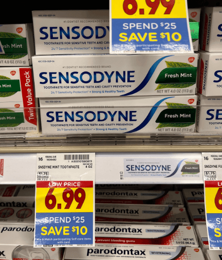 Sensodyne Kroger Shelf Image