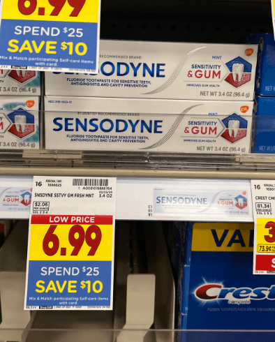 Sensodyne Kroger Shelf Image