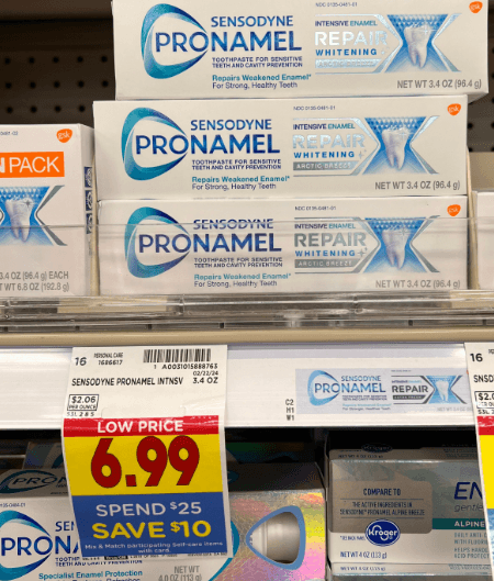 Sensodyne Pronamel Kroger Shelf Image