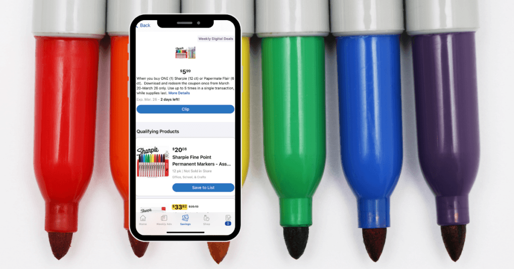 Sharpie Markers and Paper-Mate Flair Pens Kroger Coupon