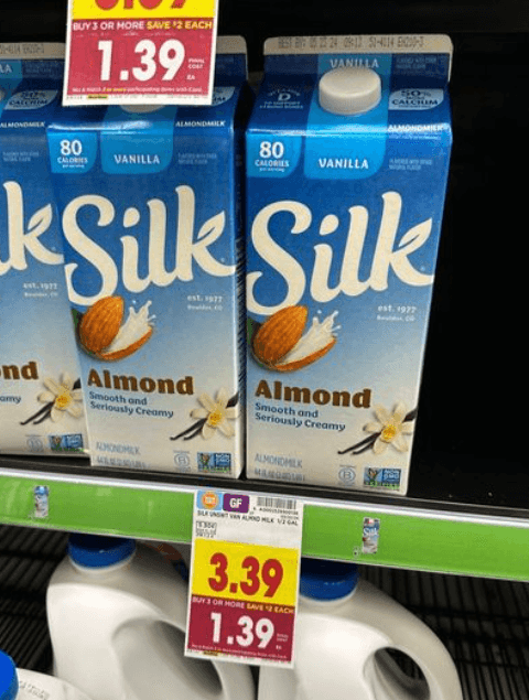 Silk Almondmilk Kroger Shelf Image1