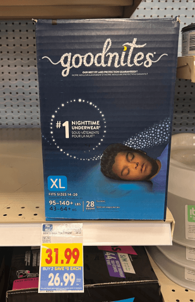 goodnites Kroger Shelf image