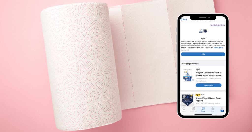 kroger paper towel and napkin digital