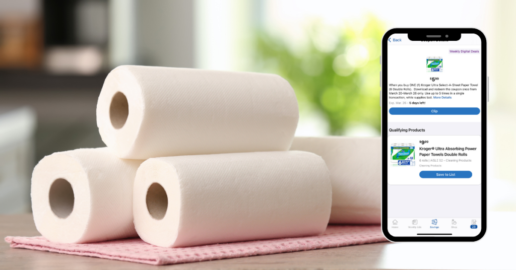 kroger ultra paper towels digital