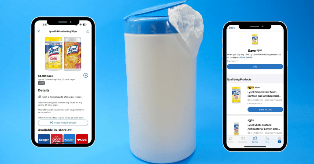 lysol disinfecting wipes ibotta and digital coupon