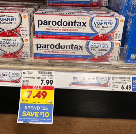 parodontax Kroger shelf image