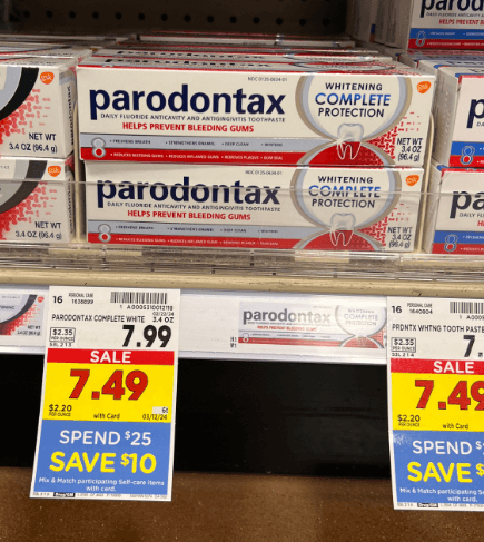 parodontax Kroger shelf image