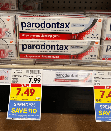 parodontax Kroger shelf image