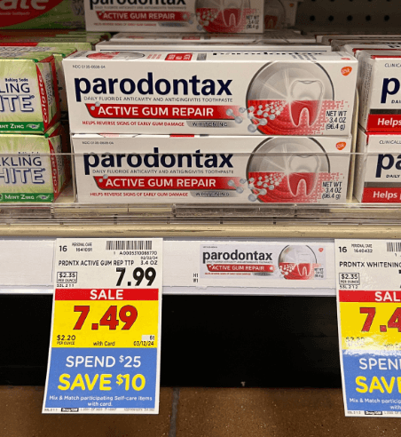 parodontax Kroger shelf image
