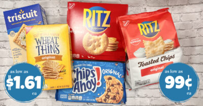 ritz, chips ahoy and snack crackers kroger krazy