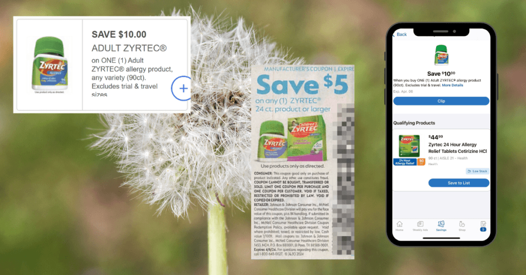 zyrtec coupons kroger