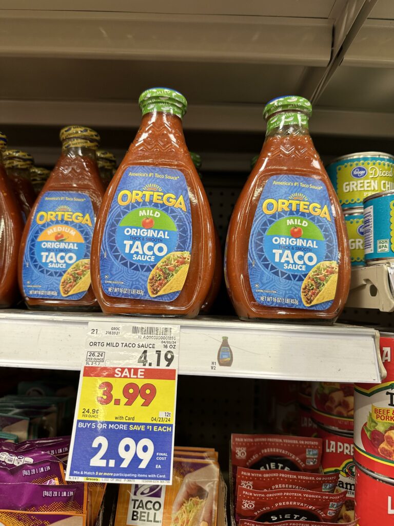 ortega taco sauce kroger shelf image