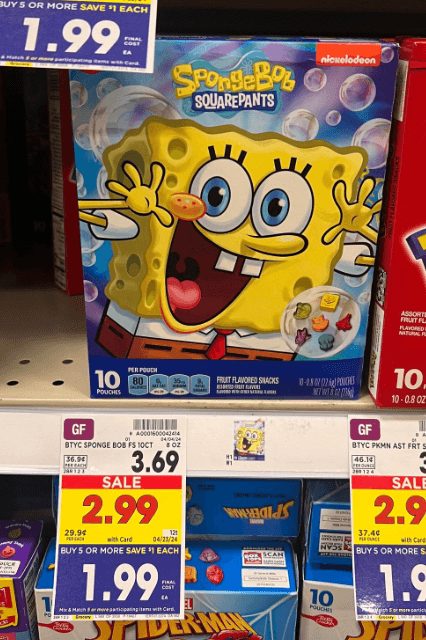 Betty Crocker Fruit Snacks Kroger Shelf Image