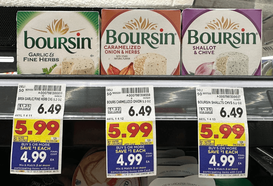 Boursin Cheese Kroger Shelf Image