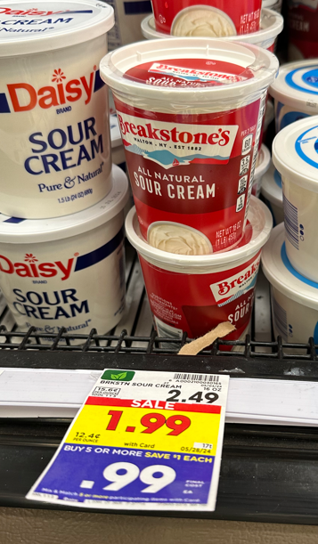 Breakstone's Sour Cream Kroger Shelf Image