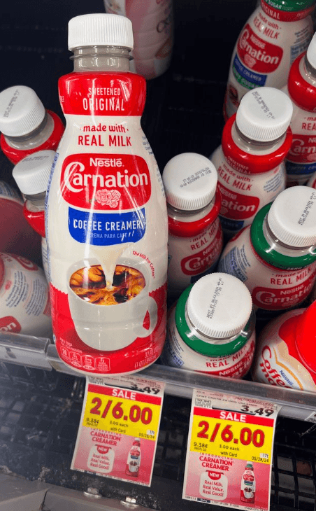 Carnation Creamer Kroger Shelf Image