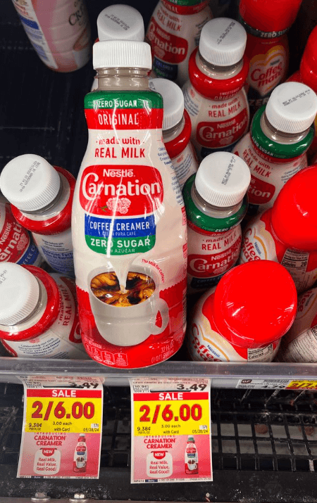 Carnation Creamer Kroger Shelf Image