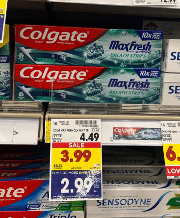Colgate Toothpaste Kroger Shelf Image