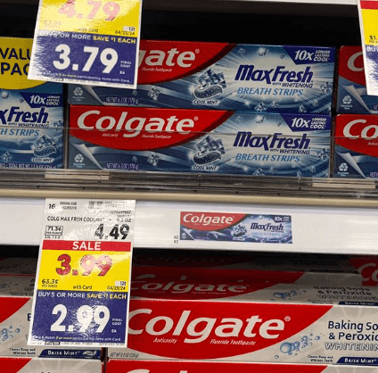 Colgate Toothpaste Kroger Shelf Image