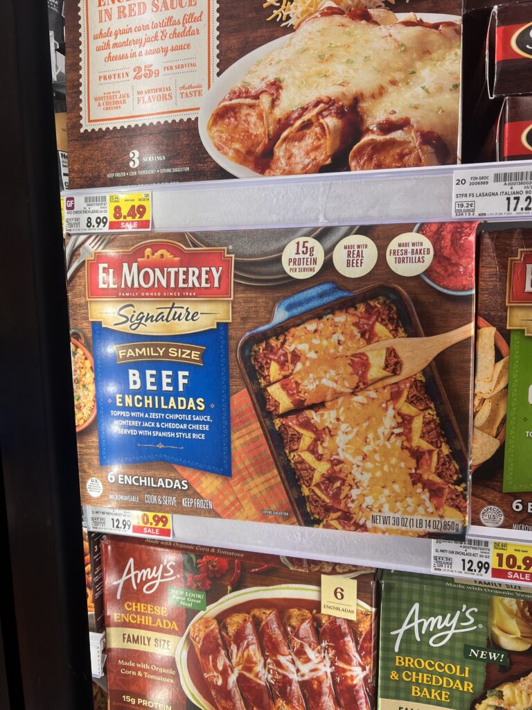 El Monterey Family Size Meal Kroger shelf image (1)