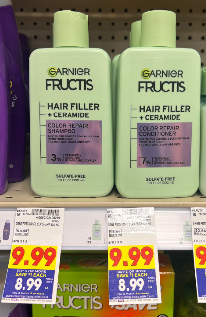 Garnier Fructis Hair Fillers Kroger Shelf Image