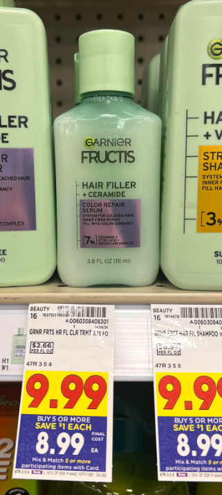 Garnier Fructis Hair Fillers Kroger Shelf Image