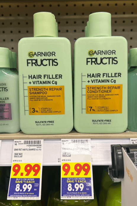 Garnier Fructis Hair Fillers Kroger Shelf Image