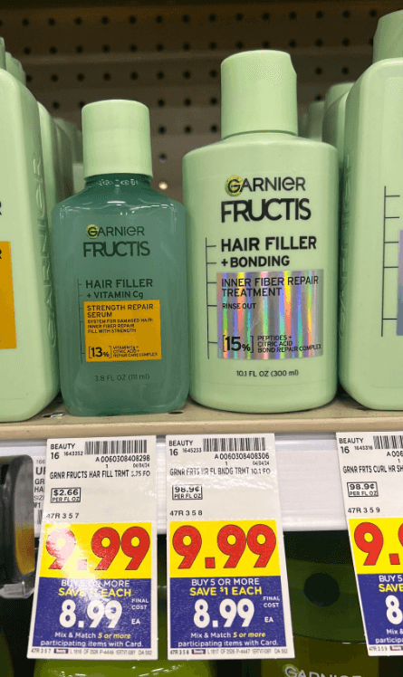 Garnier Fructis Hair Fillers Kroger Shelf Image