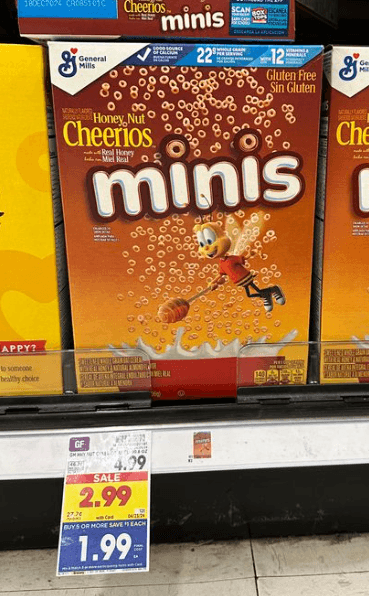 General Mills Cereal Kroger Shelf Image