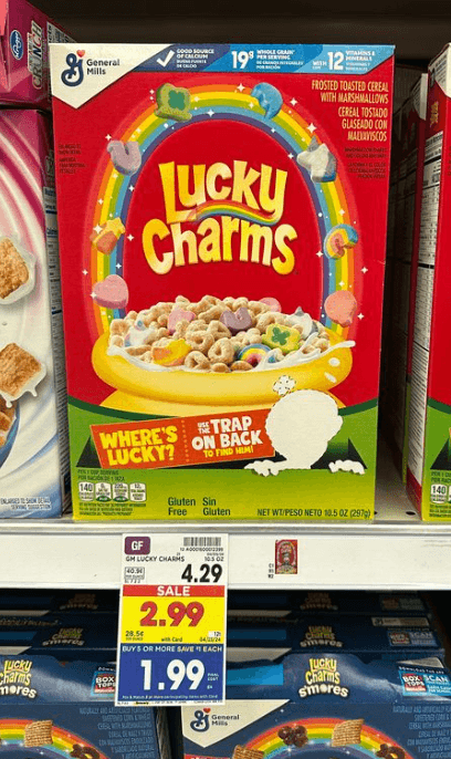 General Mills Cereal Kroger Shelf Image