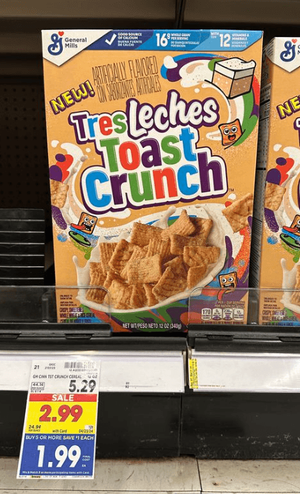 General Mills Cereal Kroger Shelf Image