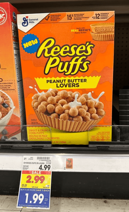 General Mills Cereal Kroger Shelf Image
