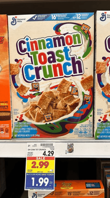 General Mills Cereal Kroger Shelf Image