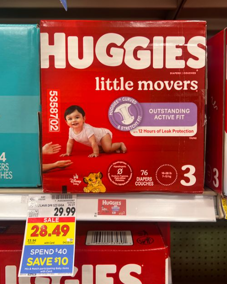 Huggies Little Movers Diapers Kroger Shelf Image1