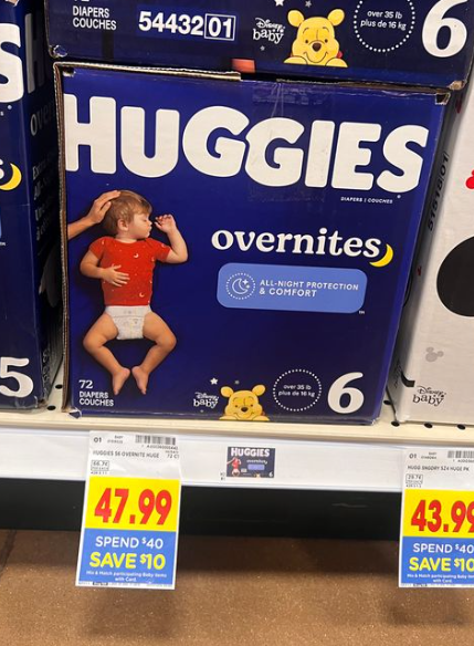 Huggies Overnites Kroger Shelf Image